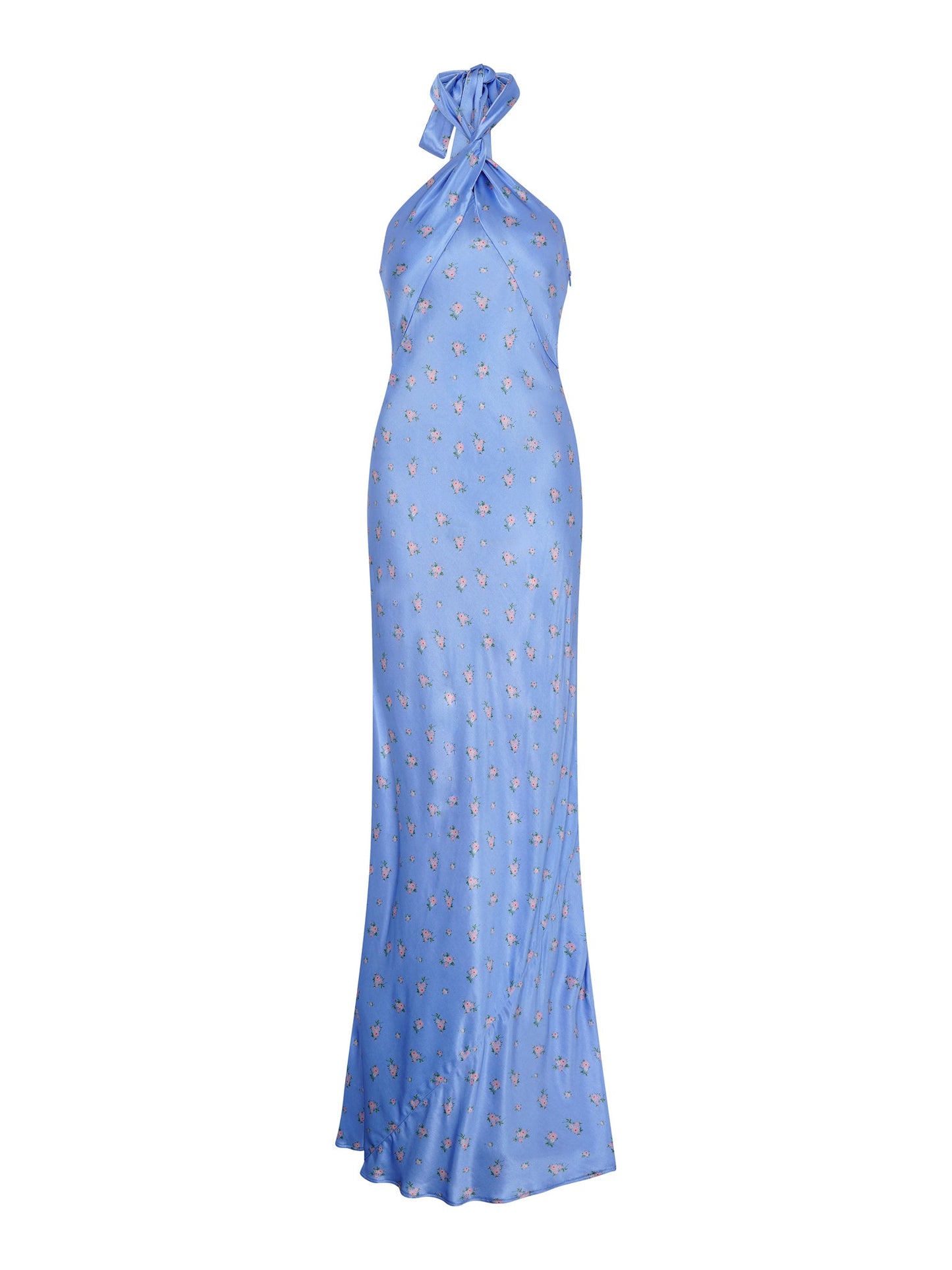Arles Floral Dress in Light Blue