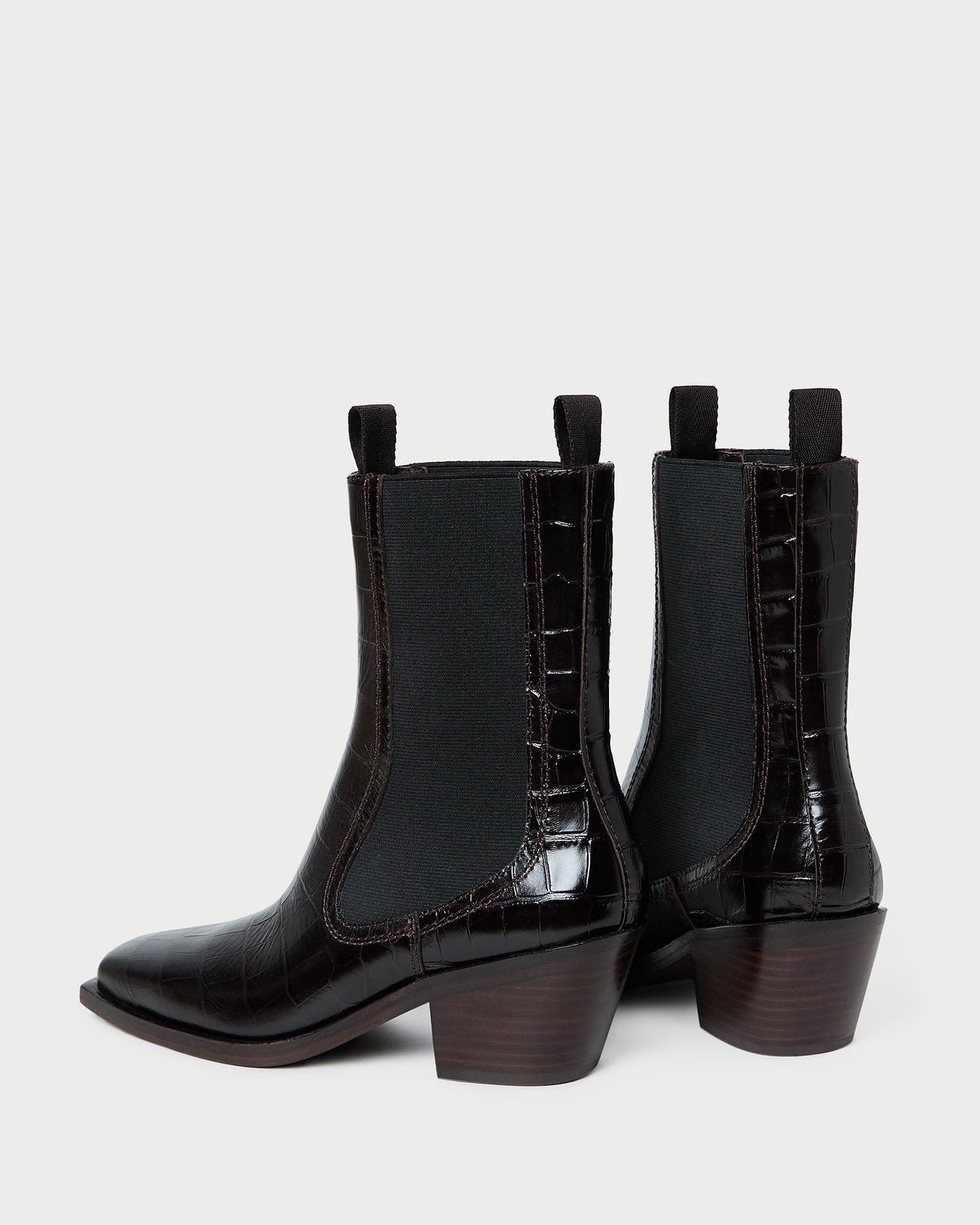 Nat Crocodile Leather Ankle Boot