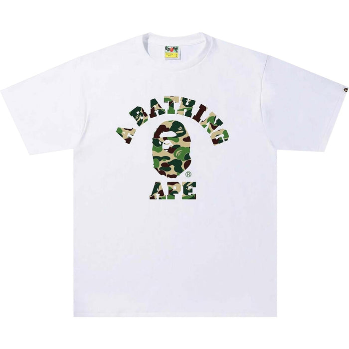 BAPE ABC Camo College Tee White/Green