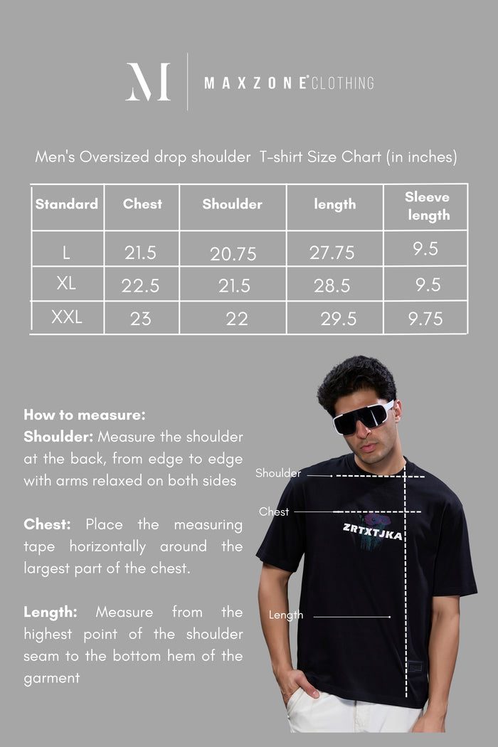Black ZRTXTJKA Print - Oversize T-shirt