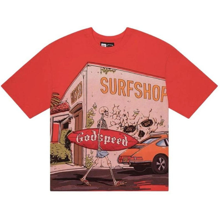 Godspeed Surf Shop T-Shirt Red