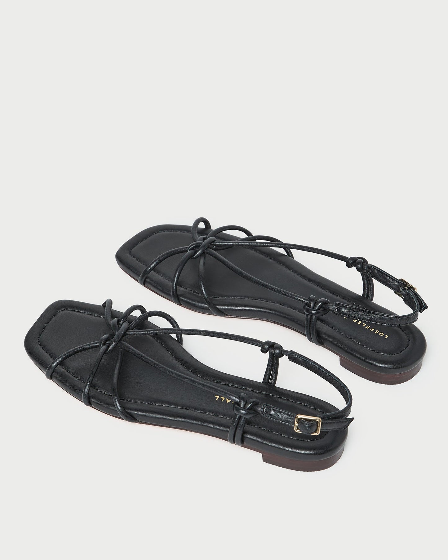 Karly Black Leather Strappy Sandal