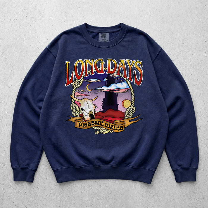 Long Days Pleasant Nights garment-dyed sweatshirt