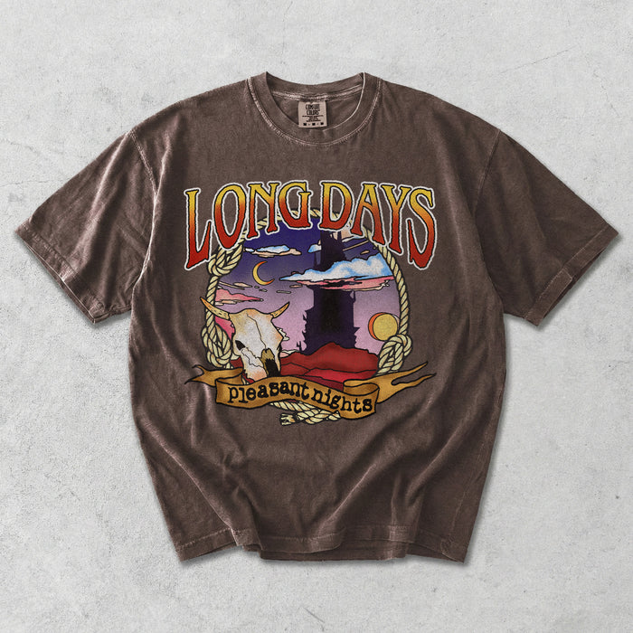Long Days Pleasant Nights Garment Dyed Tee