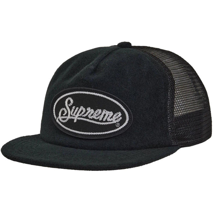 Supreme Terry Mesh Back 6 Panel Black