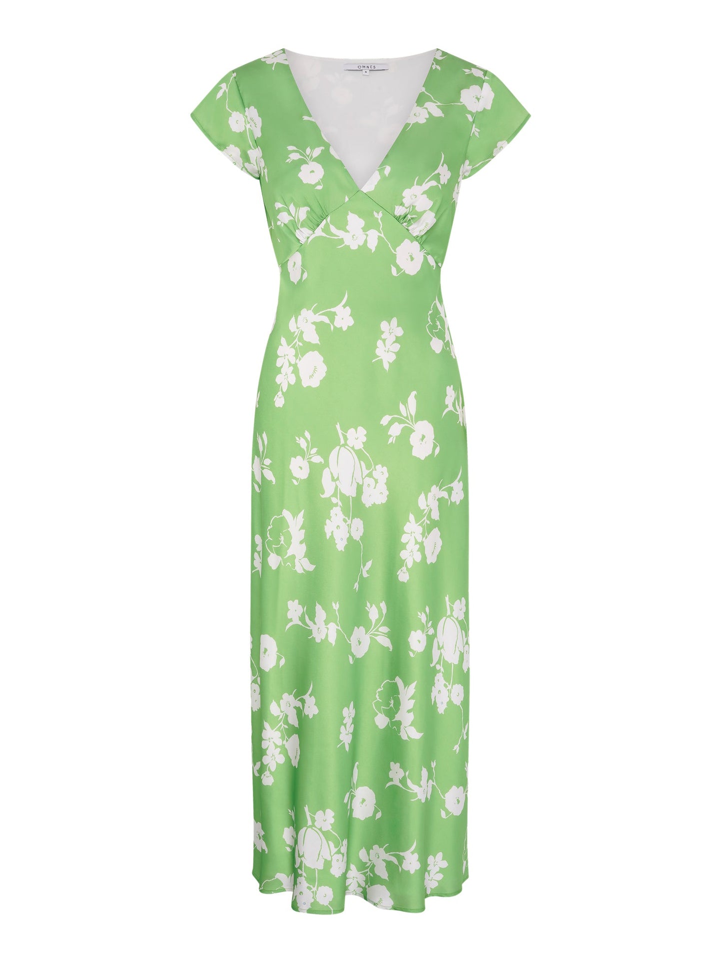 Woolf Short Sleeve Floral Slip Dress in Green