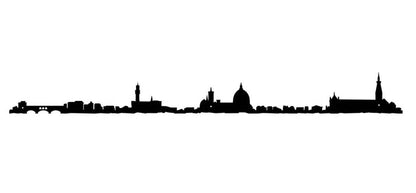 The Line, 19.5" City Skyline Silhouette, Istanbul, Decorative,