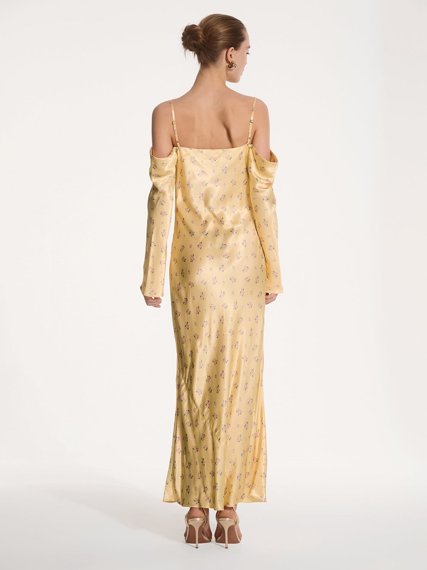 Munique Floral Dress in Vintage Yellow