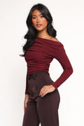 Cer Knit Top - Cherry Chocolate