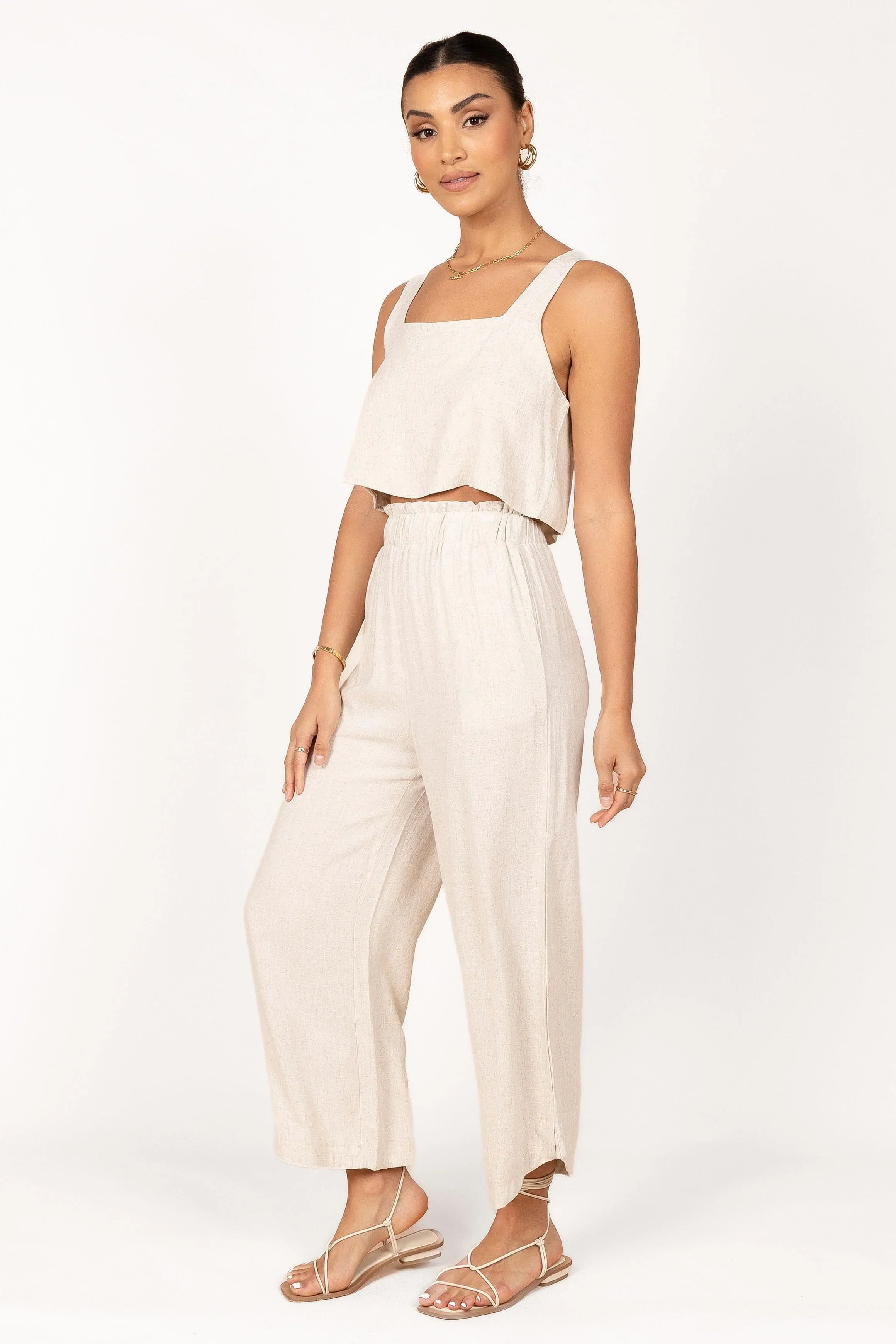 Eleanor Cropped Top - Beige