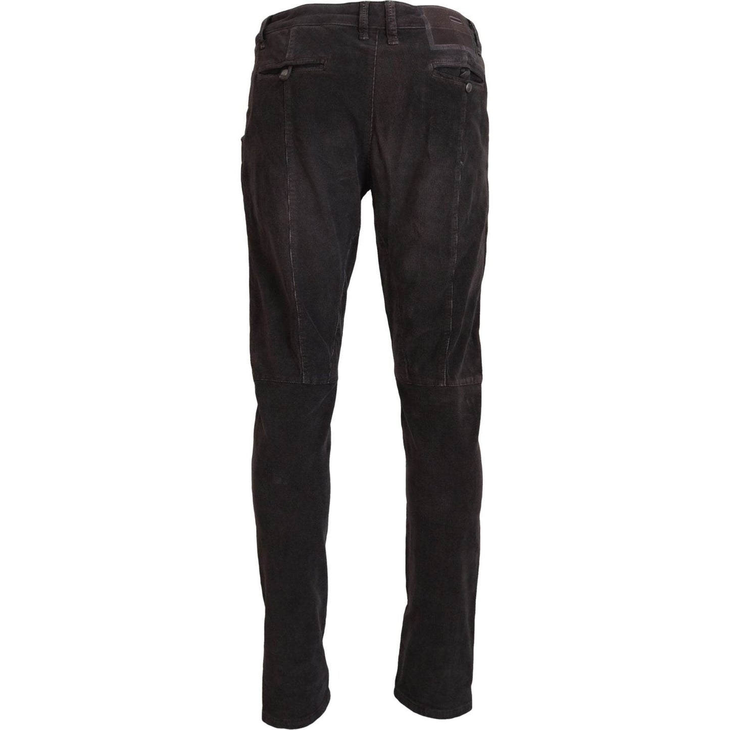 Acht Brown Cotton Straight Fit Men Casual Pants