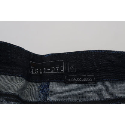 Acht Dark Blue Low Waist Slim Fit Women Denim Jeans