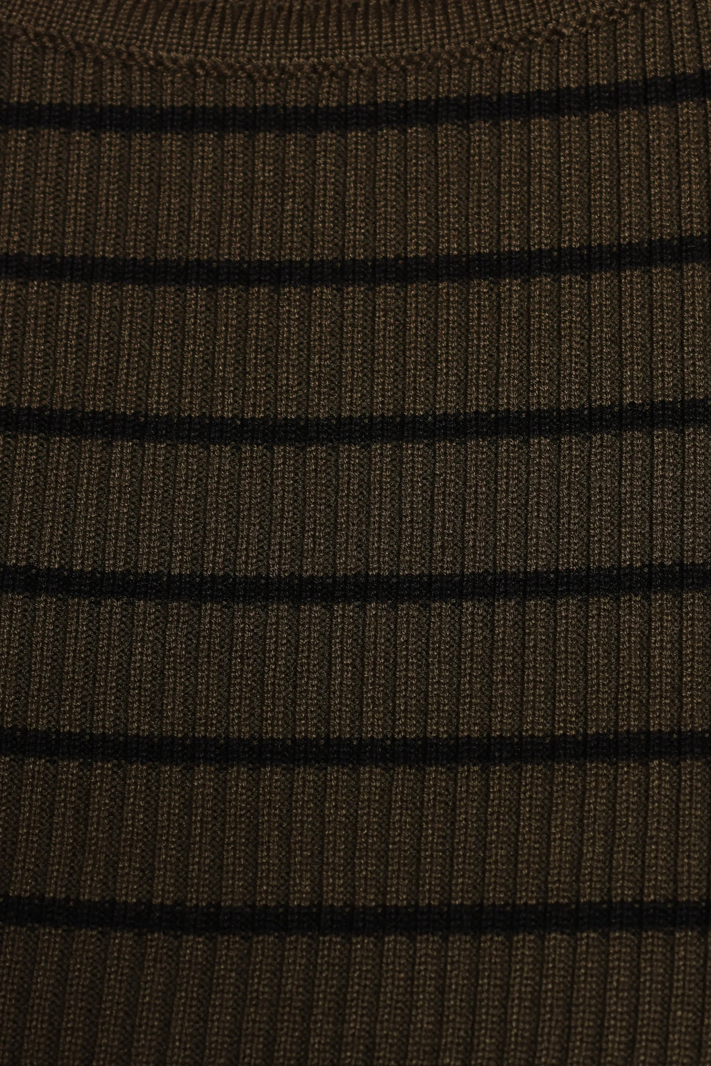 Stacie Ribbed Knit Top - Olive Stripe