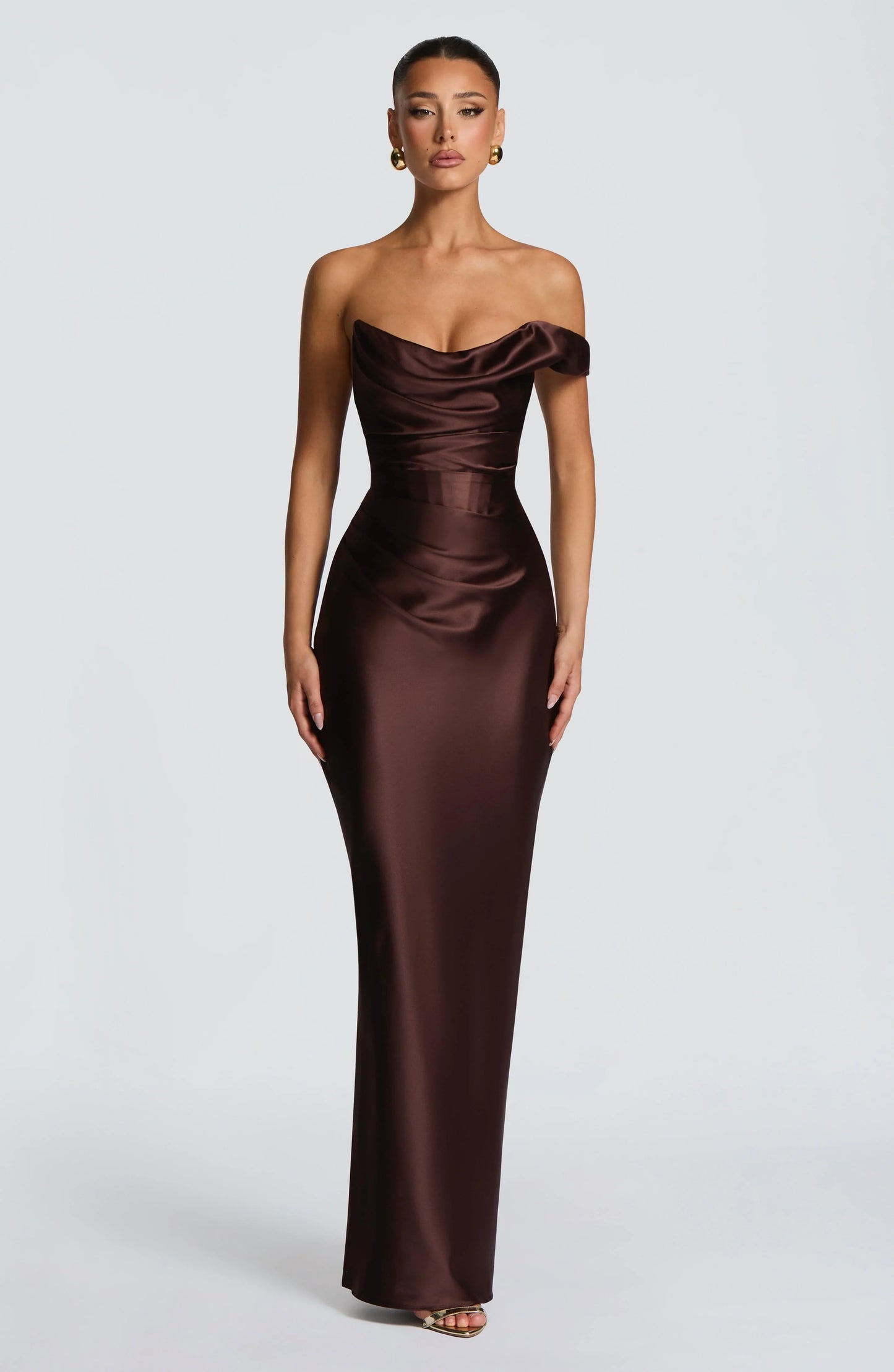 Thalassa Maxi Dress - Plum Brown