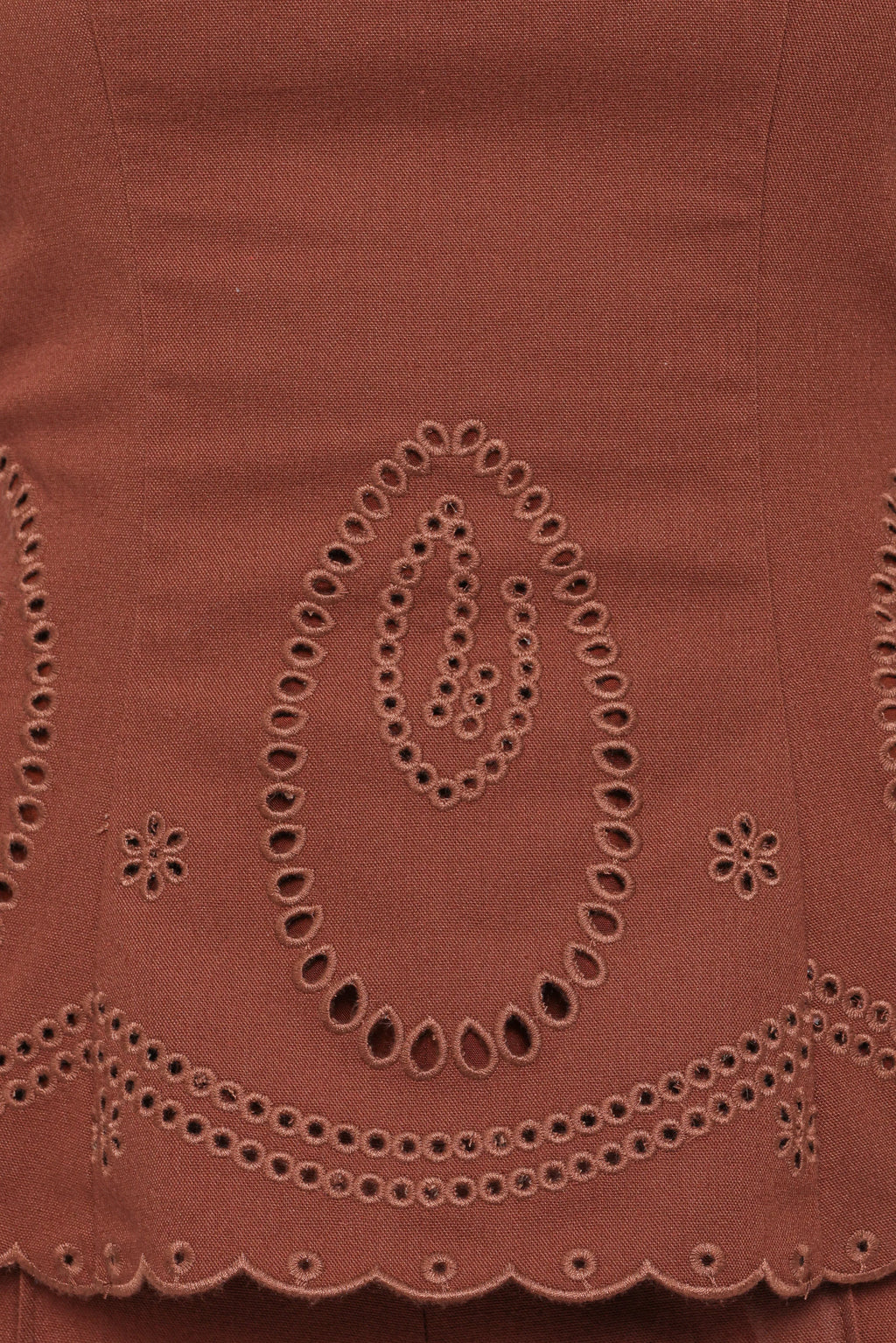 Benton Eyelet Strapless Top - Brown