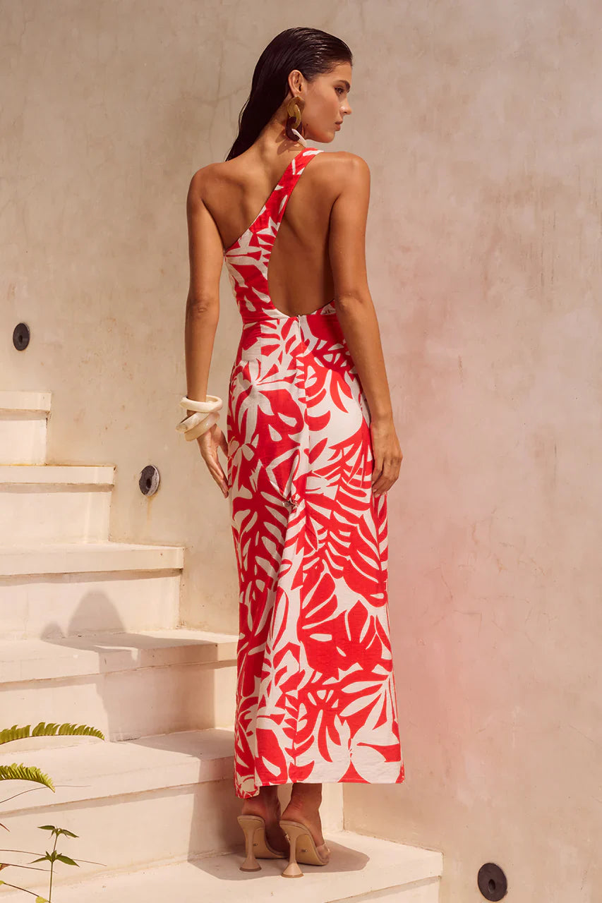 MATELO MIDI DRESS - MATELO RED