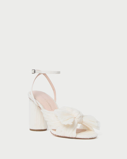 Camellia Pleated Bow Heel