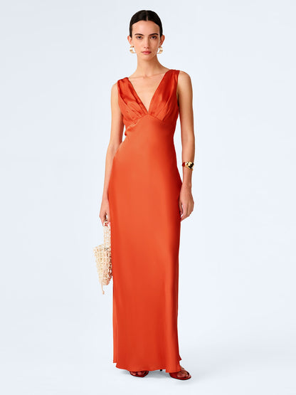 Casey Dress in Burnt Orange