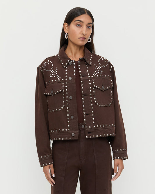 Elijah Studded Denim Jacket