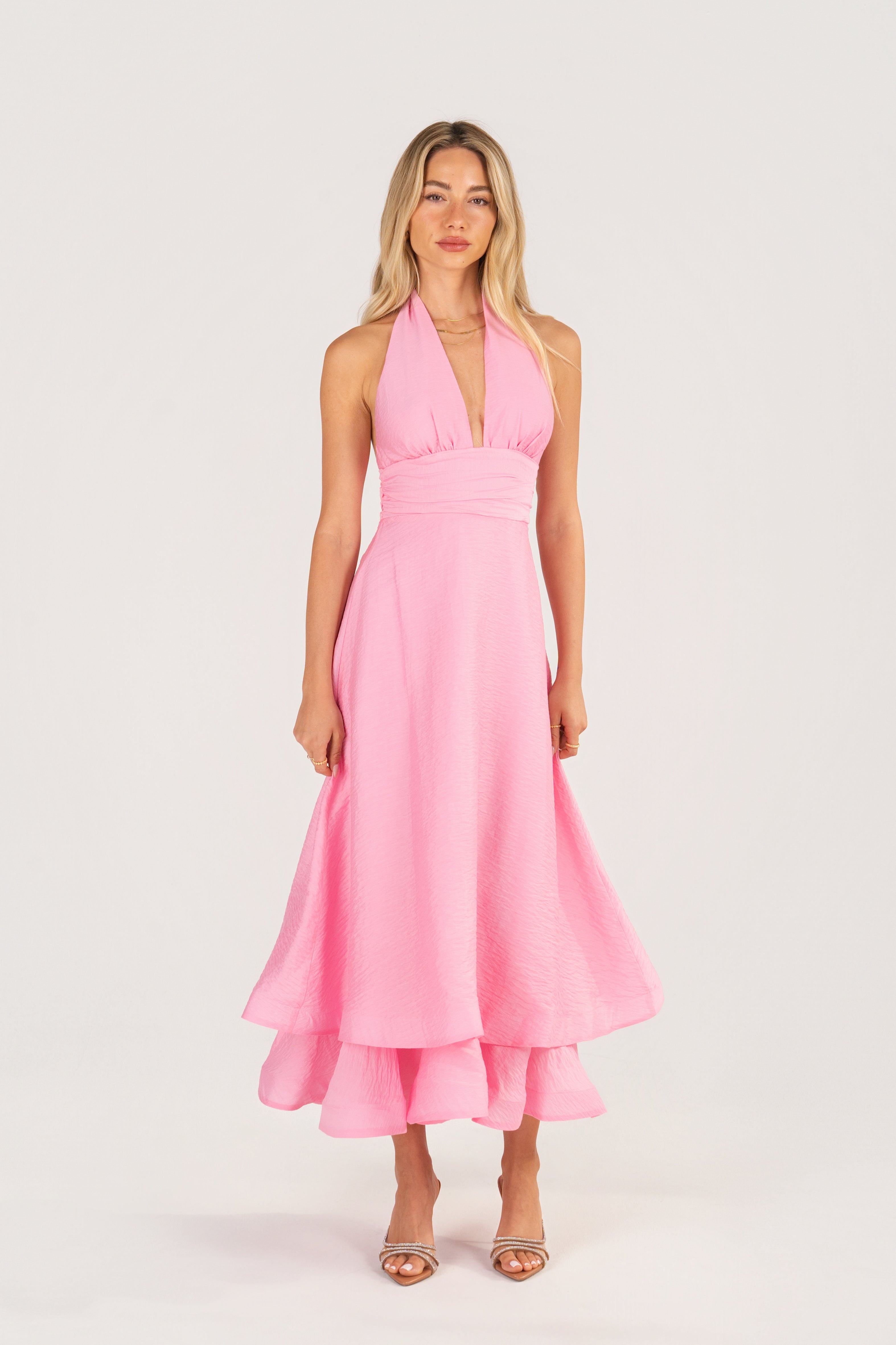Elodie Halter Neck Maxi Dress
