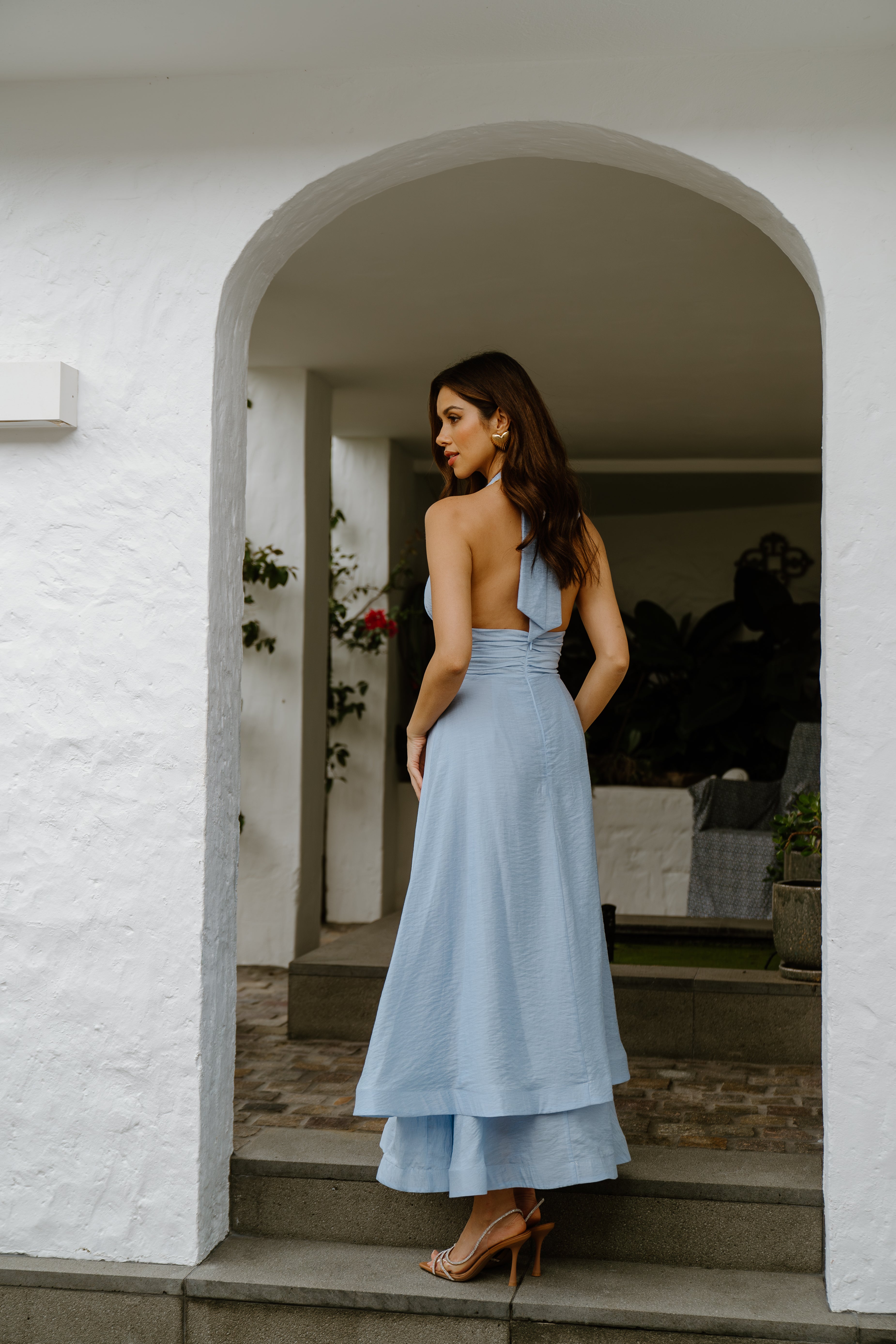 Elodie Halter Neck Maxi Dress