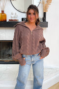 Let's Cuddle Sweater in Brown