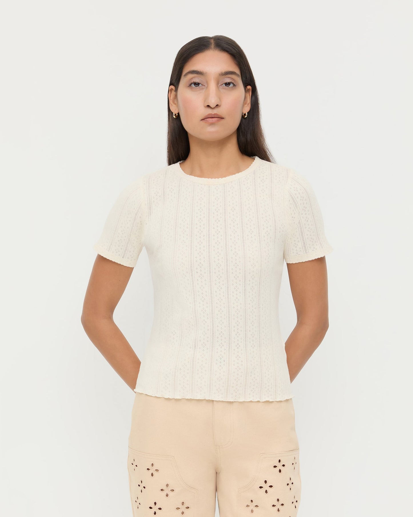Kerri Pointelle Tee