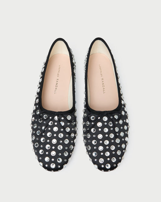 Landon Black/Crystal Ballet Flat