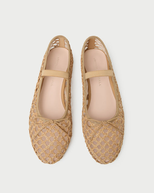 Leonie Brown Crochet Ballet Flat