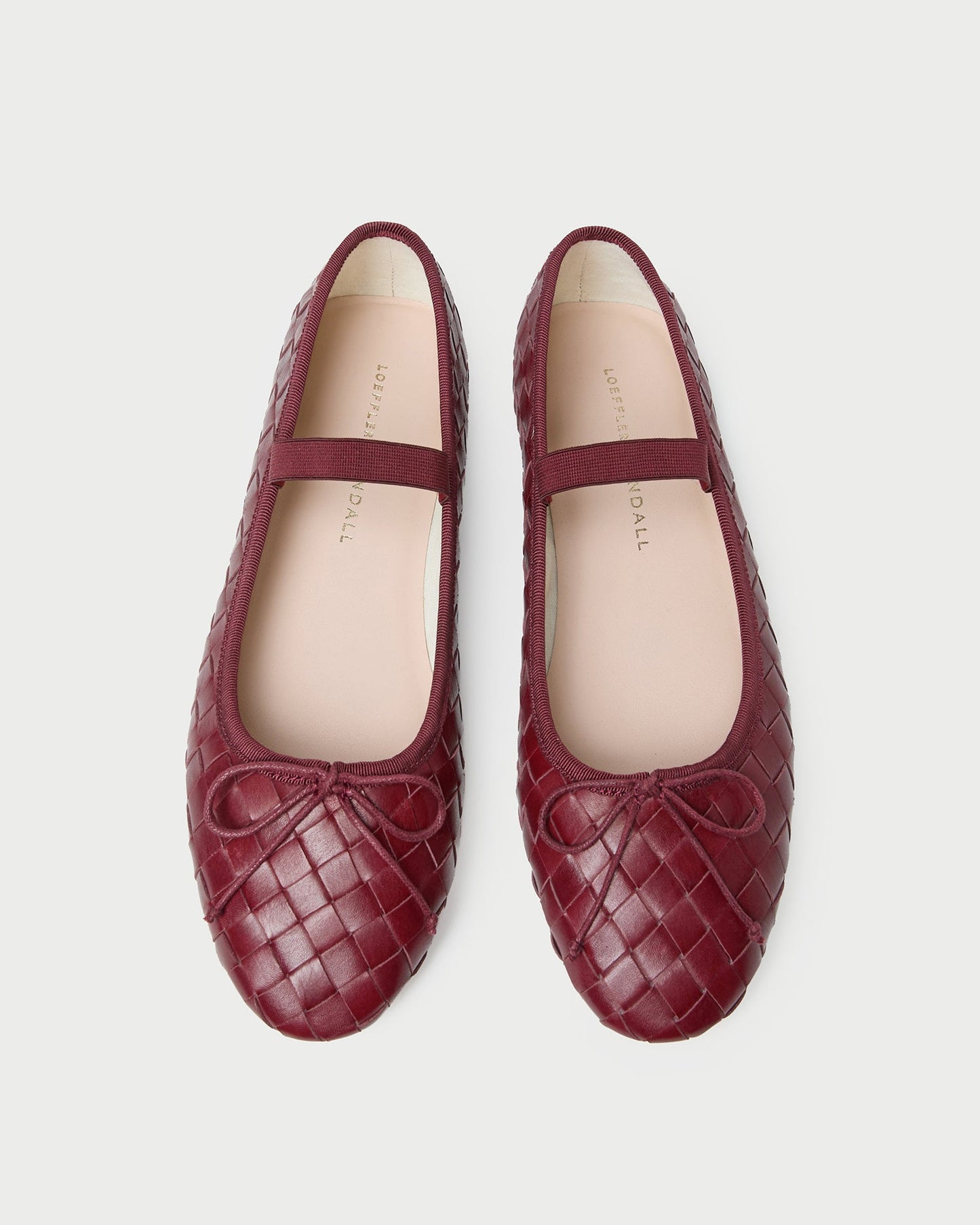 Leonie Wine Woven Ballet Flat