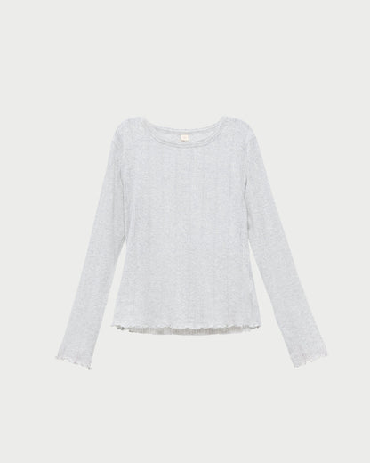 Lolo Pointelle Long-Sleeve Tee