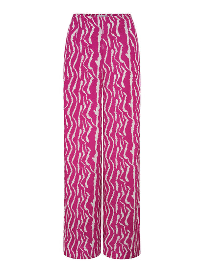 Lynx Satin Wide Leg Print Trouser