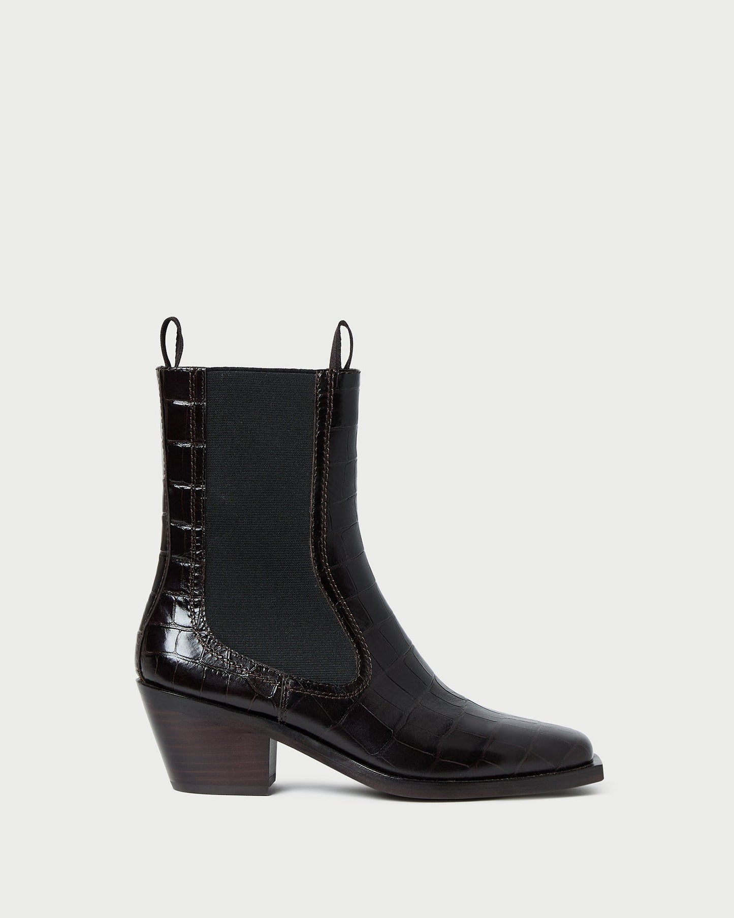 Nat Crocodile Leather Ankle Boot