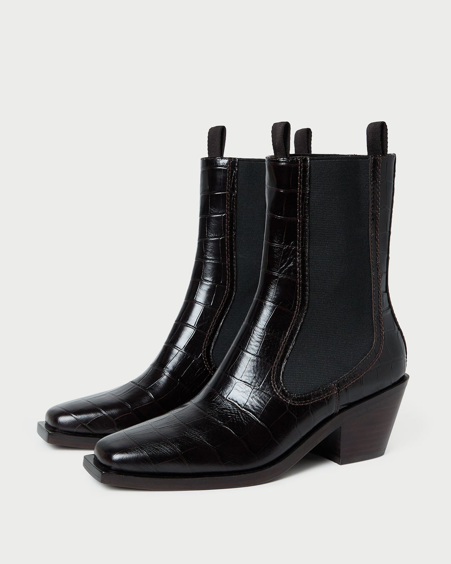 Nat Crocodile Leather Ankle Boot