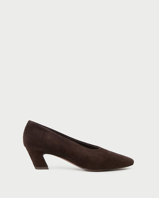 Neive Brown Suede Low Pump