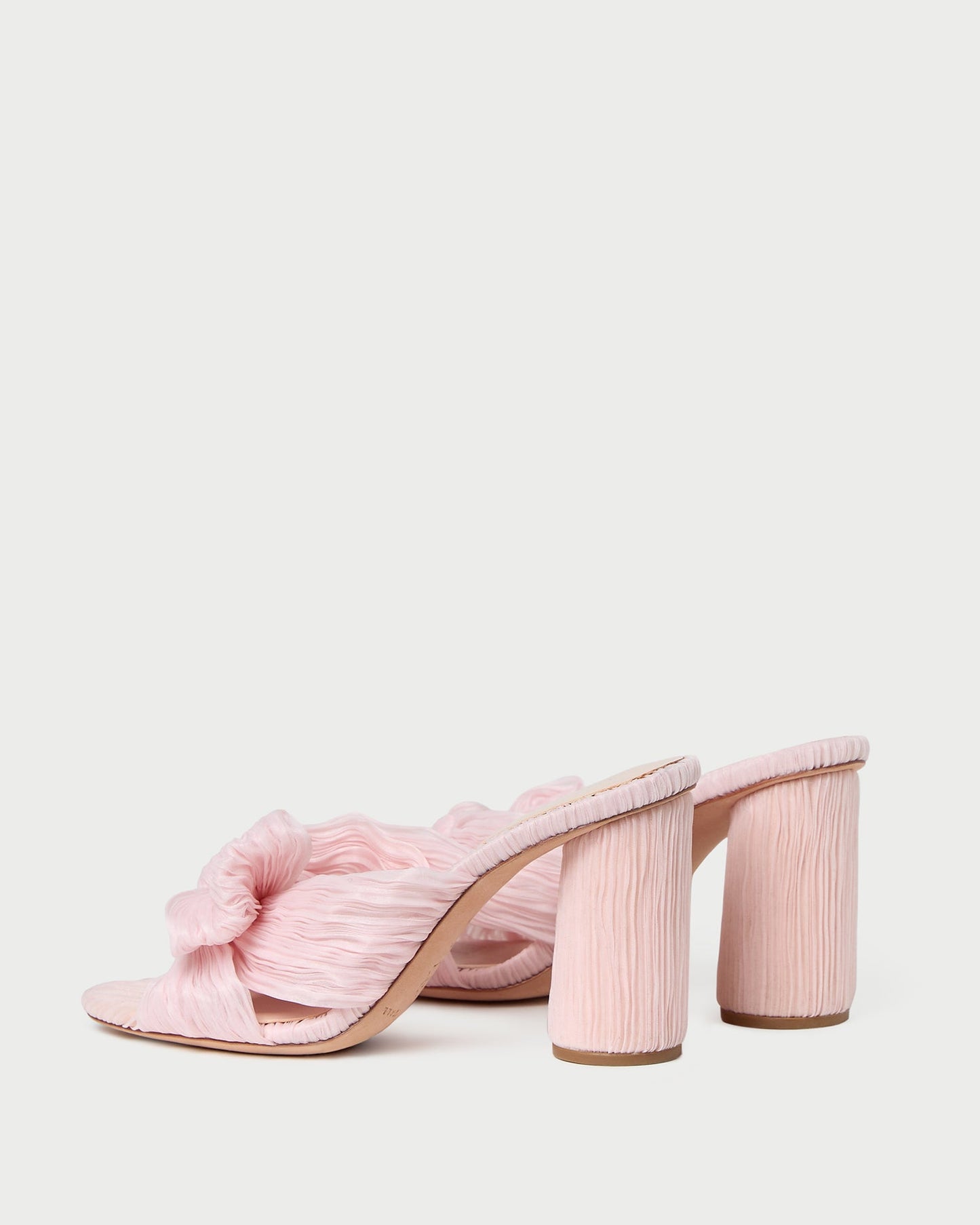 Penny Pink Pleated Bow Heel