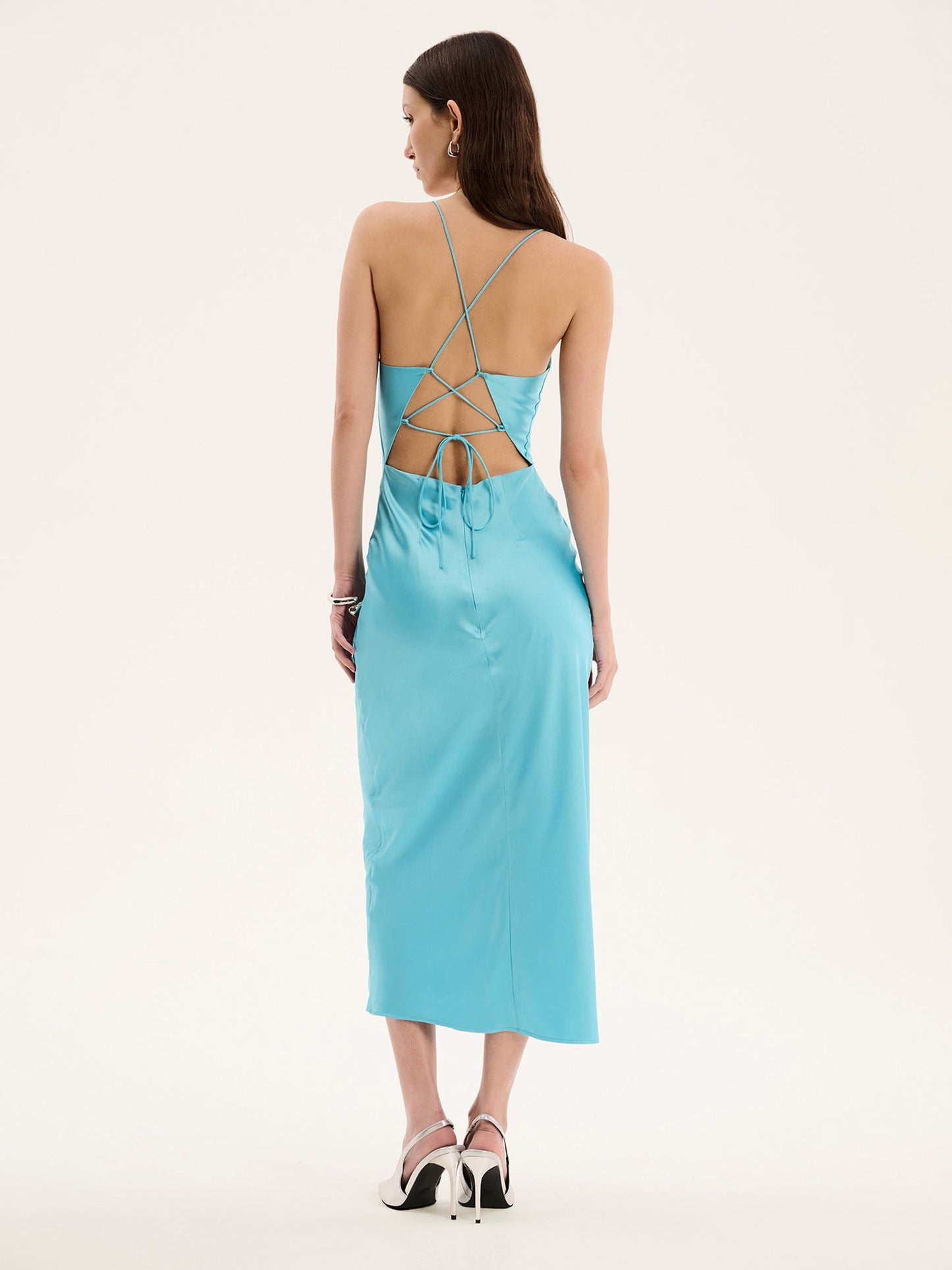 Riviera Midi Dress in Turquoise