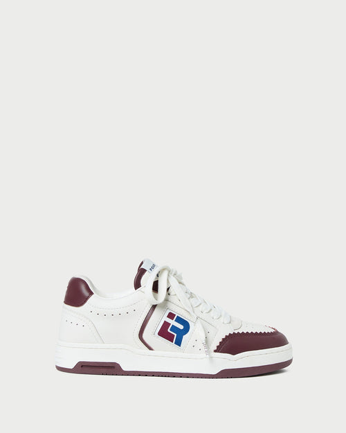 Topspin Cream/Maroon Court Sneaker