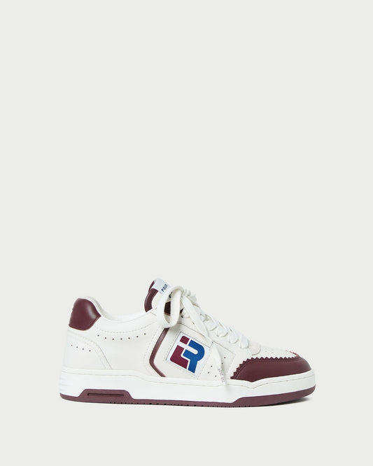 Topspin Cream/Maroon Court Sneaker