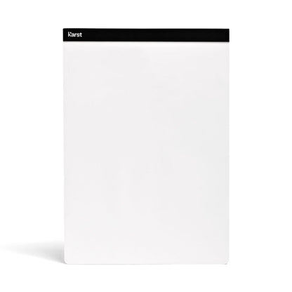 Karst A4 Stone Paper Notepad with blank pages and minimalist design, eco-friendly tear-off writing pad for notes, sketches, and planning.