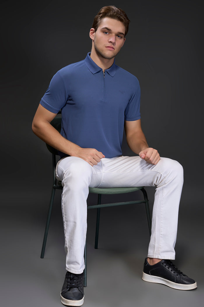 Air Blue 365 Days Y2K Polo T-shirt