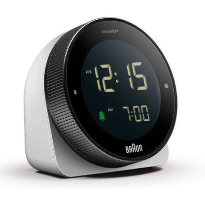 Braun, a German brand known for its iconic, minimalist design in electronic products, including clocks, shavers, and kitchen appliances, emphasizing simplicity and functionality.