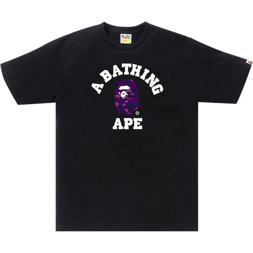 BAPE Color Camo College Tee Black/Purple