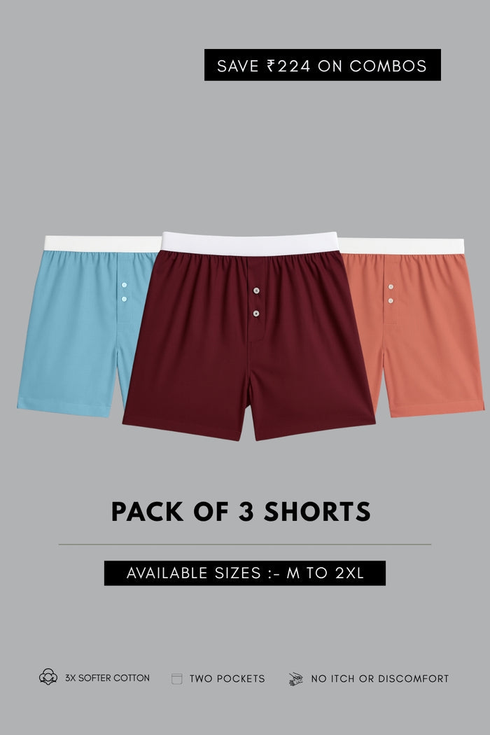 Bare Comfort Boxer Combo of 3