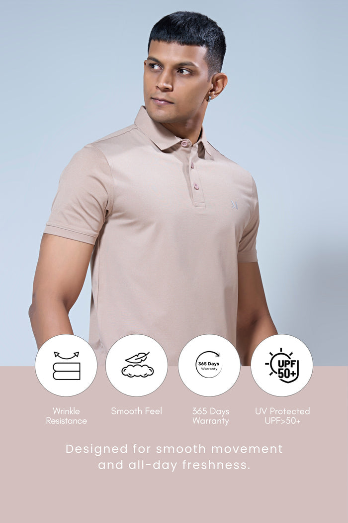 Beige 365 Days Aircool Polo