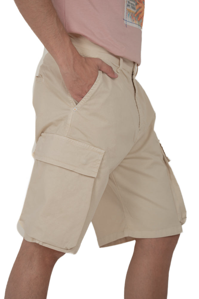 Bermuda in cotone Loose Morzilla panna SS26