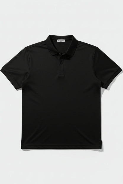 Black - 2 Button Stitchless Polo