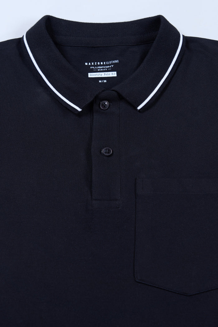 Black - Identity Pocket Polo