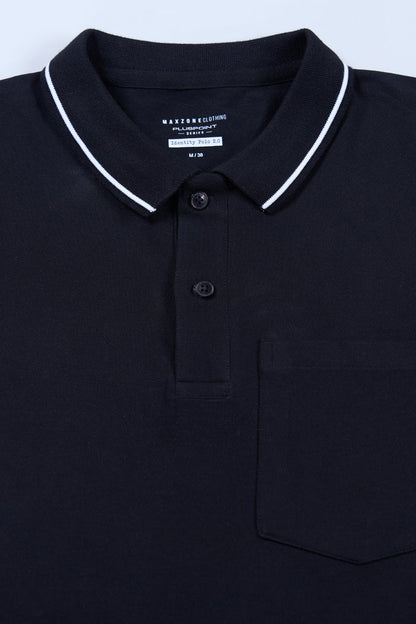 Black - Identity Pocket Polo
