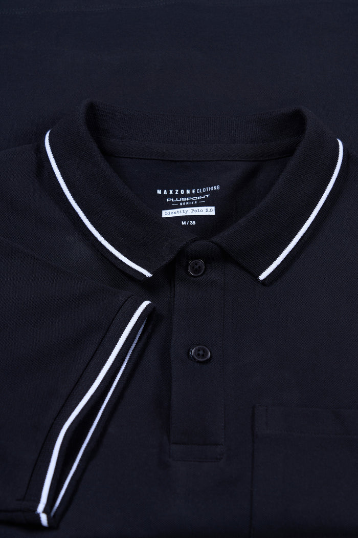 Black - Identity Pocket Polo